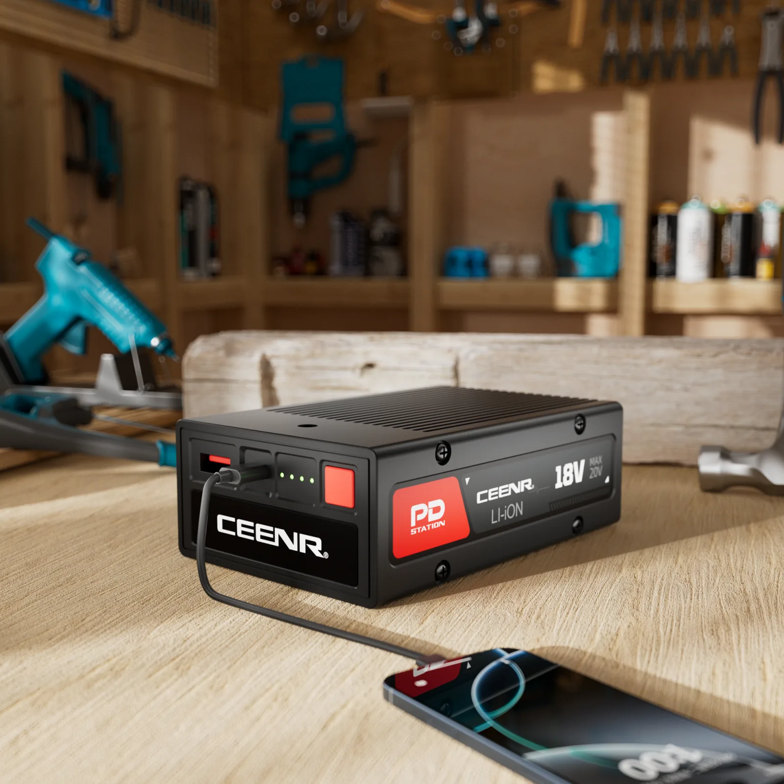 CEENR PDnation™ 4.0Ah Universal Battery — 1,600+ Tools, USB-C